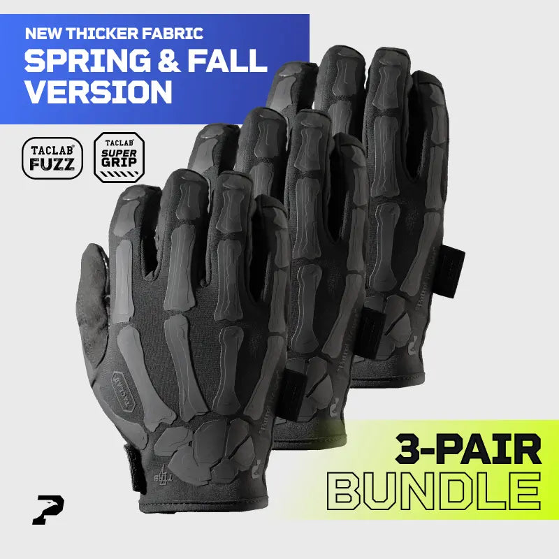TACLAB Patrol Reaper Warm Tactical Shooting Gloves – Insulated Skeleton Design, Reinforced Grip, Flexible Gloves for Military, Police, Hunting Outdoor TACLAB