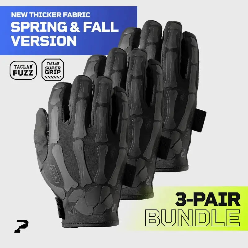 TACLAB Patrol Reaper Warm Tactical Shooting Gloves – Insulated Skeleton Design, Reinforced Grip, Flexible Gloves for Military, Police, Hunting Outdoor - TACLAB