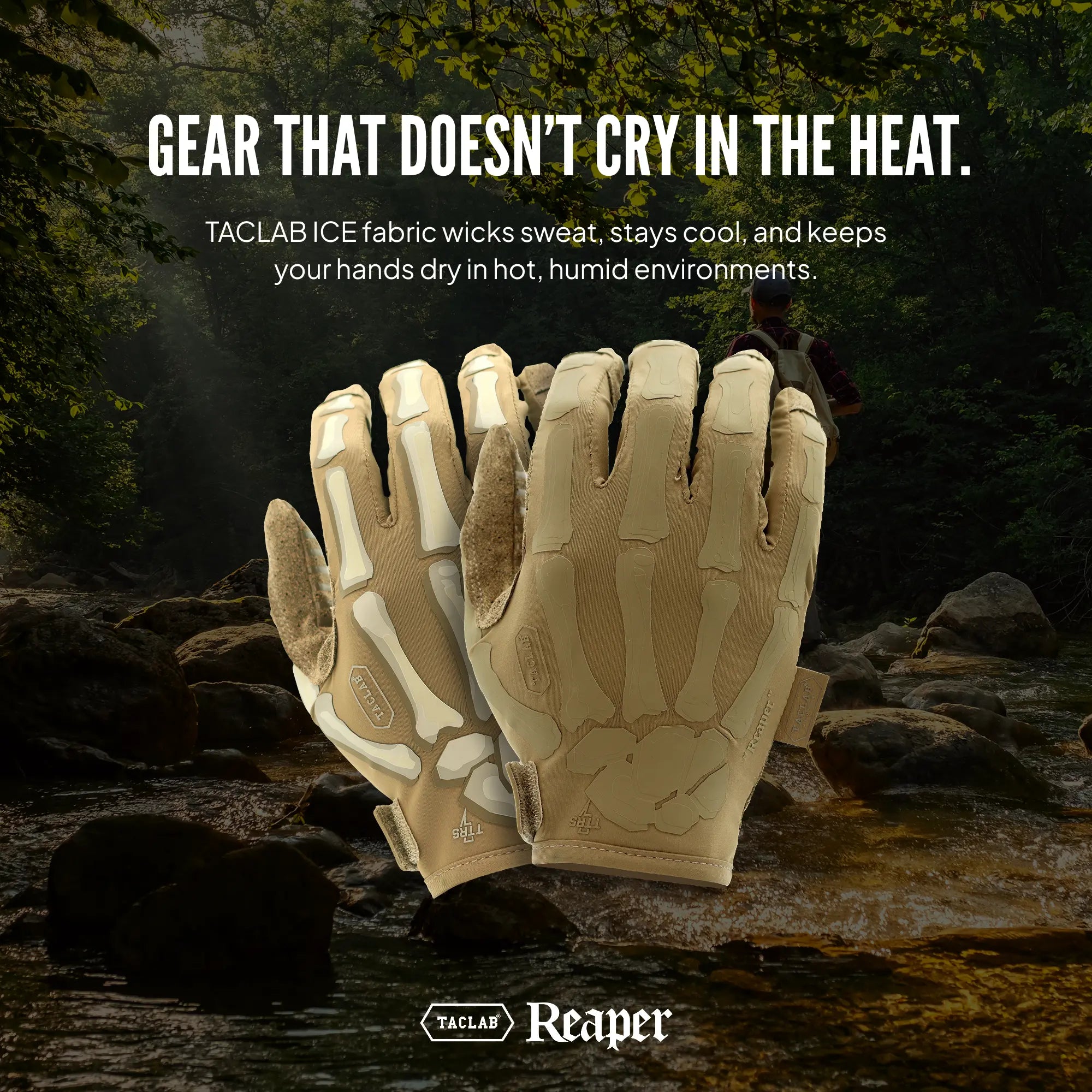 TACLAB REAPER Coyote Tactical Skeleton Gloves TACLAB