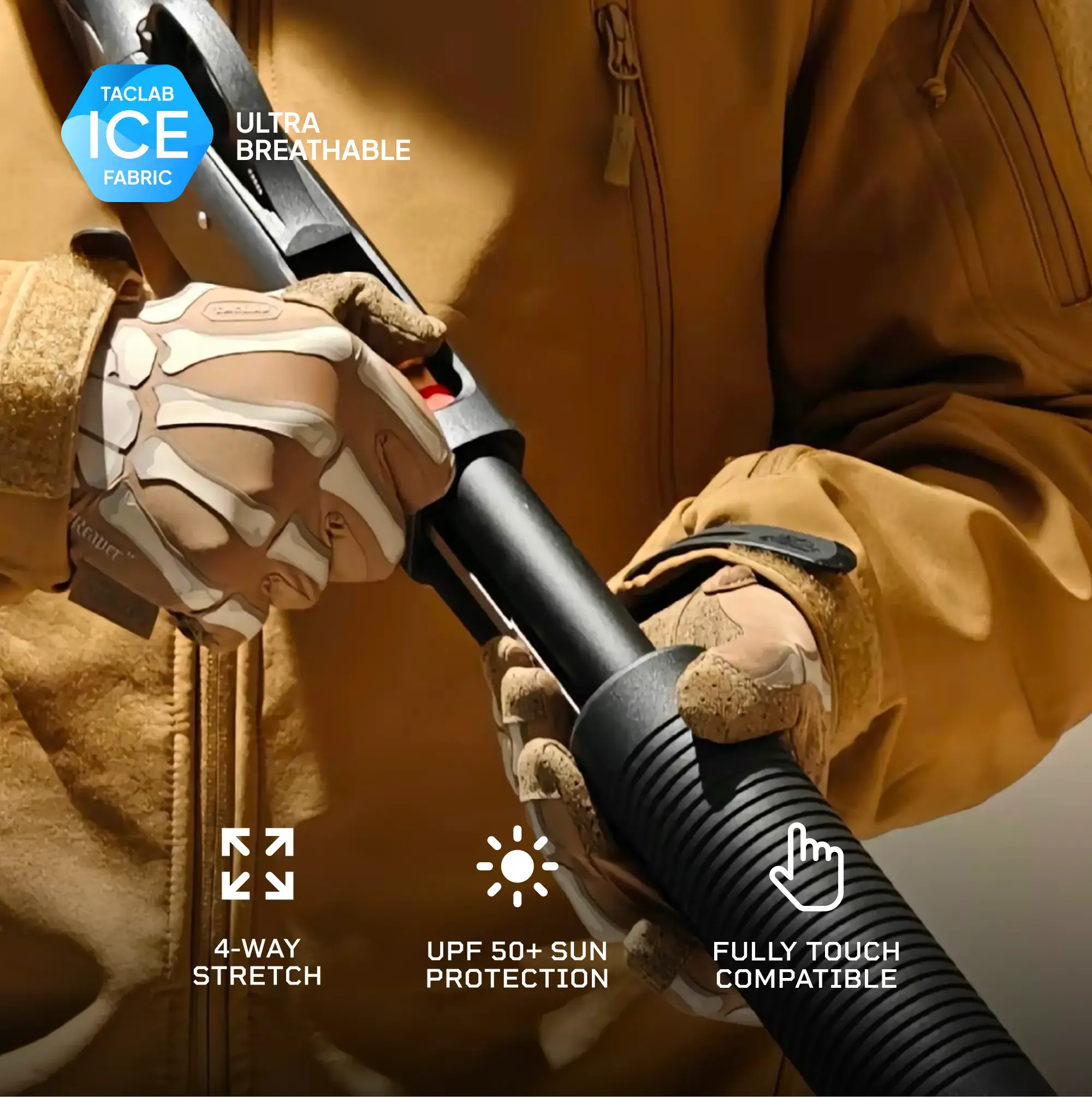 TACLAB REAPER Coyote Tactical Skeleton Gloves TACLAB