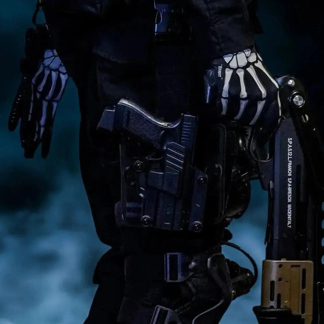 TACLAB Reaper Skeleton Tactical Shooting Gloves - Thin and Lightweight for Military, Police, Range - TACLAB