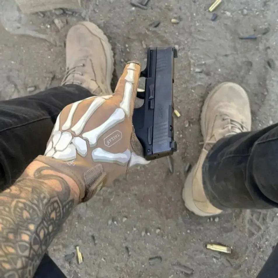 TACLAB Reaper Skeleton Tactical Shooting Gloves - Thin and Lightweight for Military, Police, Range - TACLAB