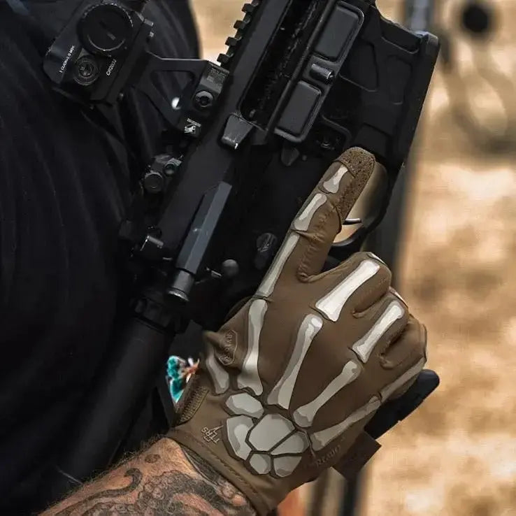 TACLAB Reaper Skeleton Tactical Shooting Gloves - Thin and Lightweight for Military, Police, Range - TACLAB