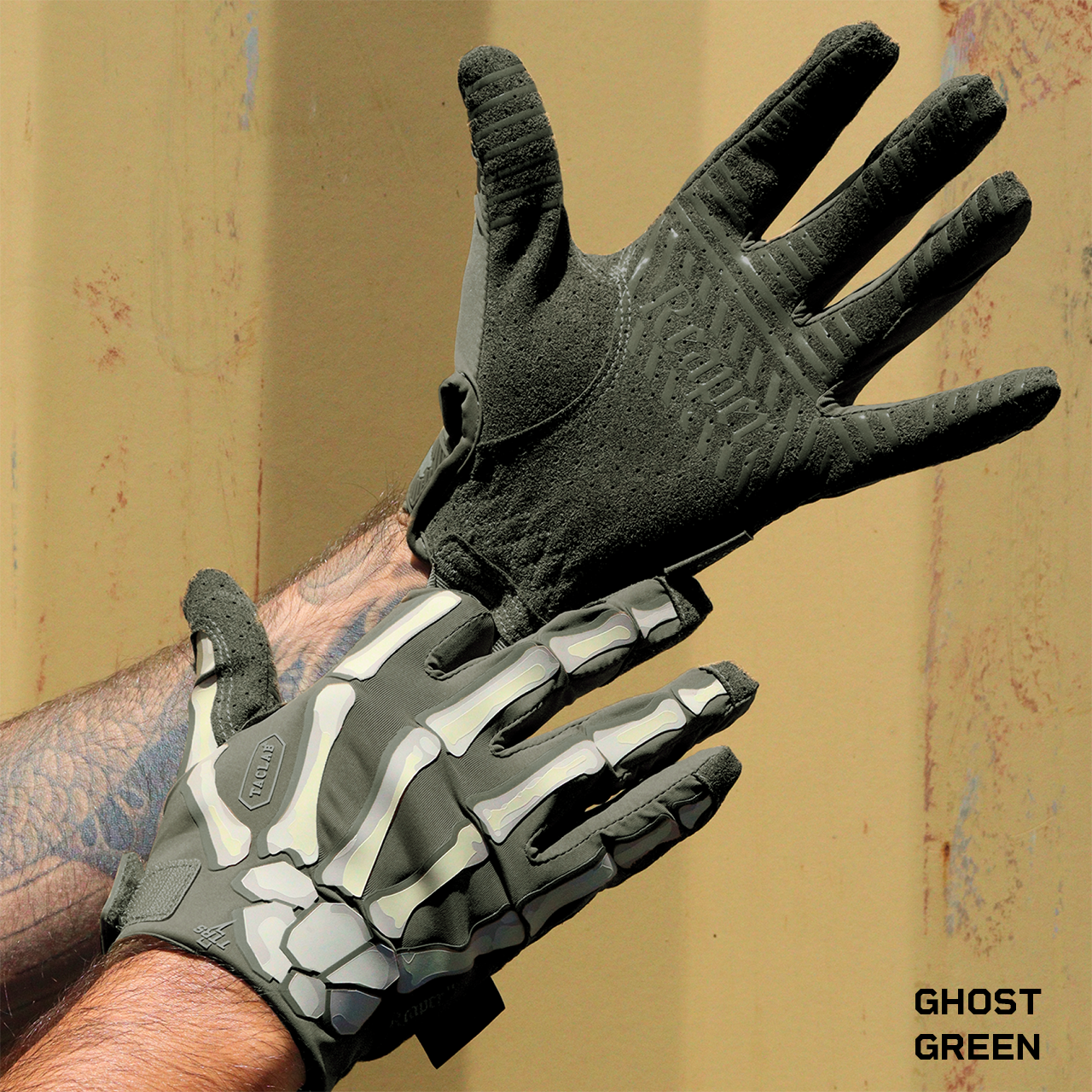 TACLAB REAPER Tactical Skeleton Shooting Gloves - TACLAB GHOST-GREEN-XXL