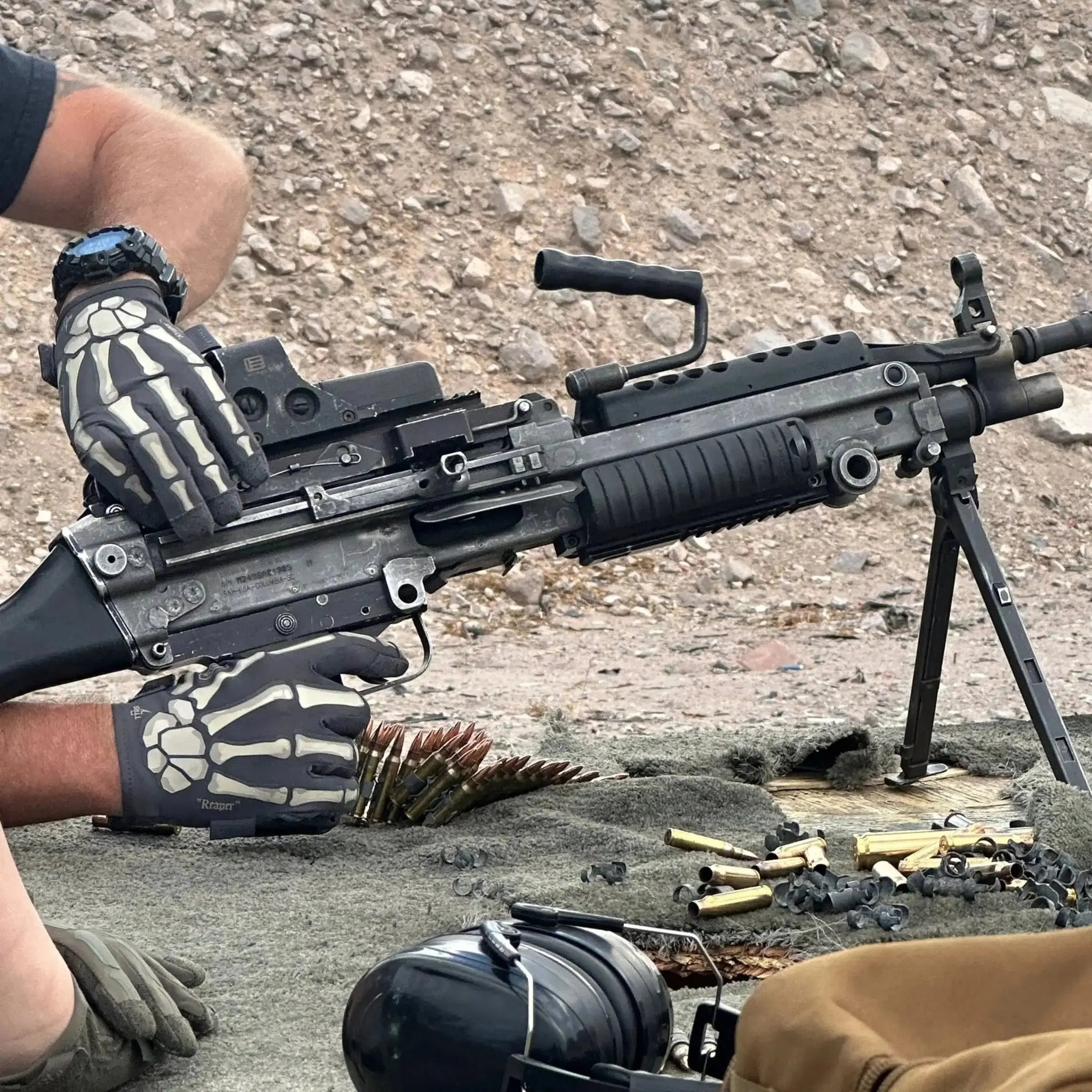 TACLAB Reaper Skeleton Tactical Shooting Gloves - Thin and Lightweight for Military, Police, Range - TACLAB