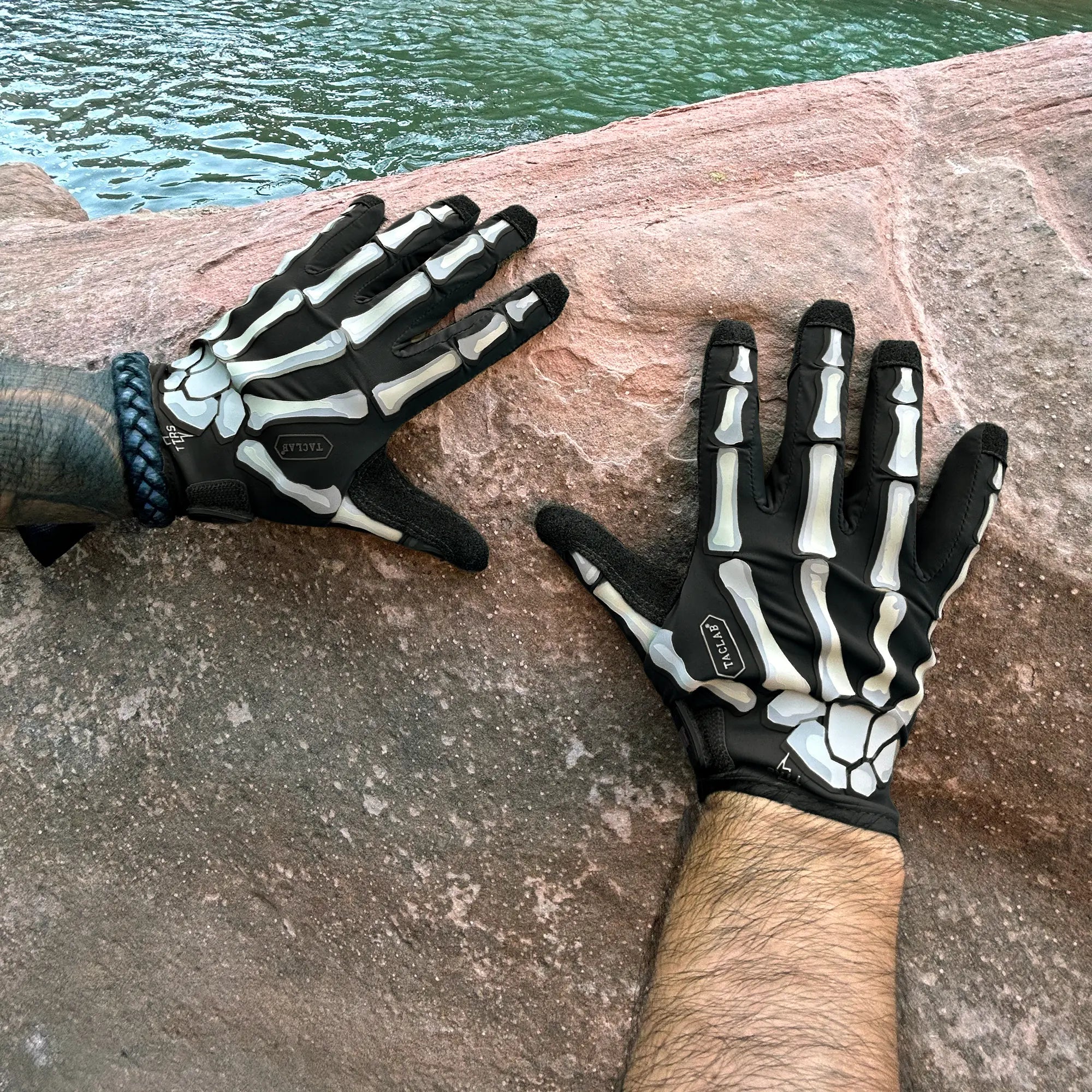 TACLAB Reaper Tactical Skeleton Gloves - Thin and Lightweight for Fishing, Outdoors, Hiking, Camping TACLAB