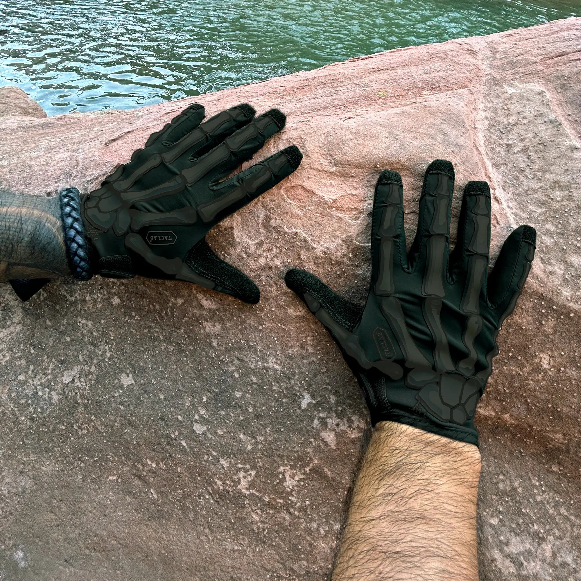 TACLAB Reaper Tactical Skeleton Gloves - Thin and Lightweight for Fishing, Outdoors, Hiking, Camping TACLAB