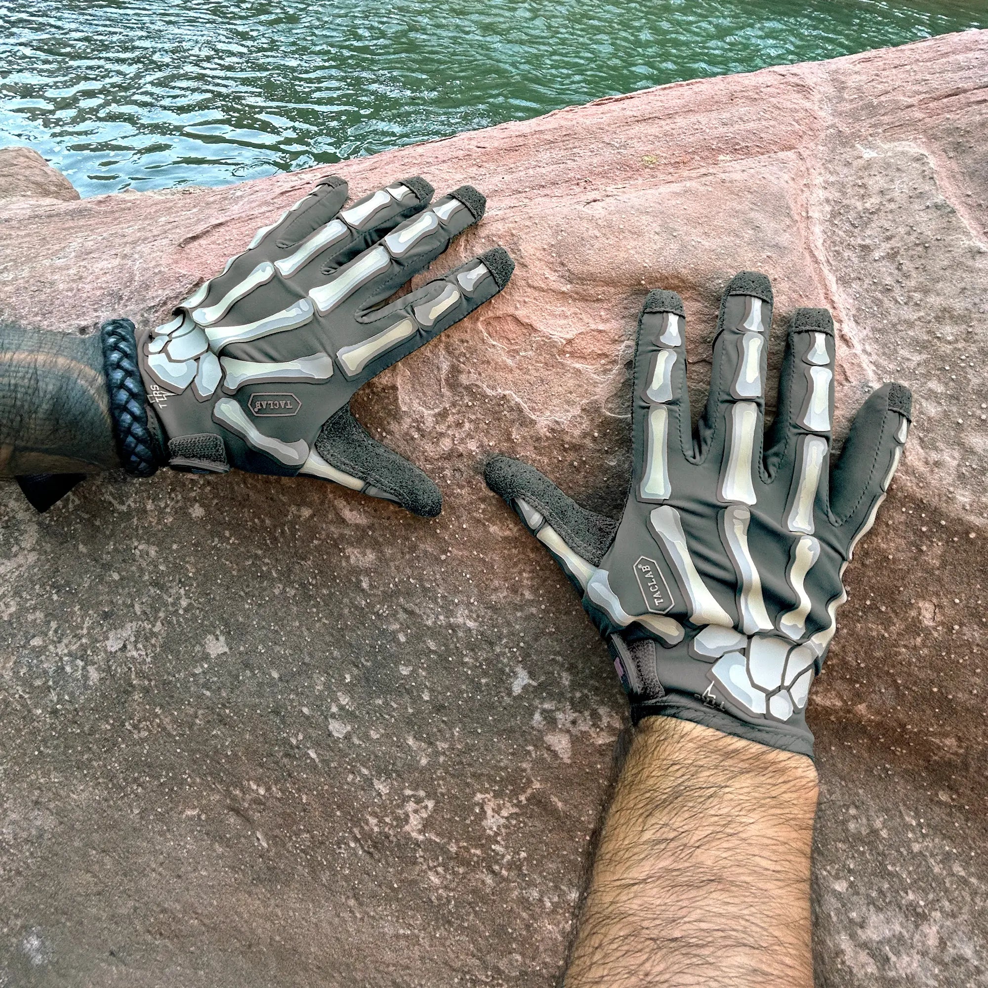 TACLAB Reaper Tactical Skeleton Gloves - Thin and Lightweight for Fishing, Outdoors, Hiking, Camping TACLAB