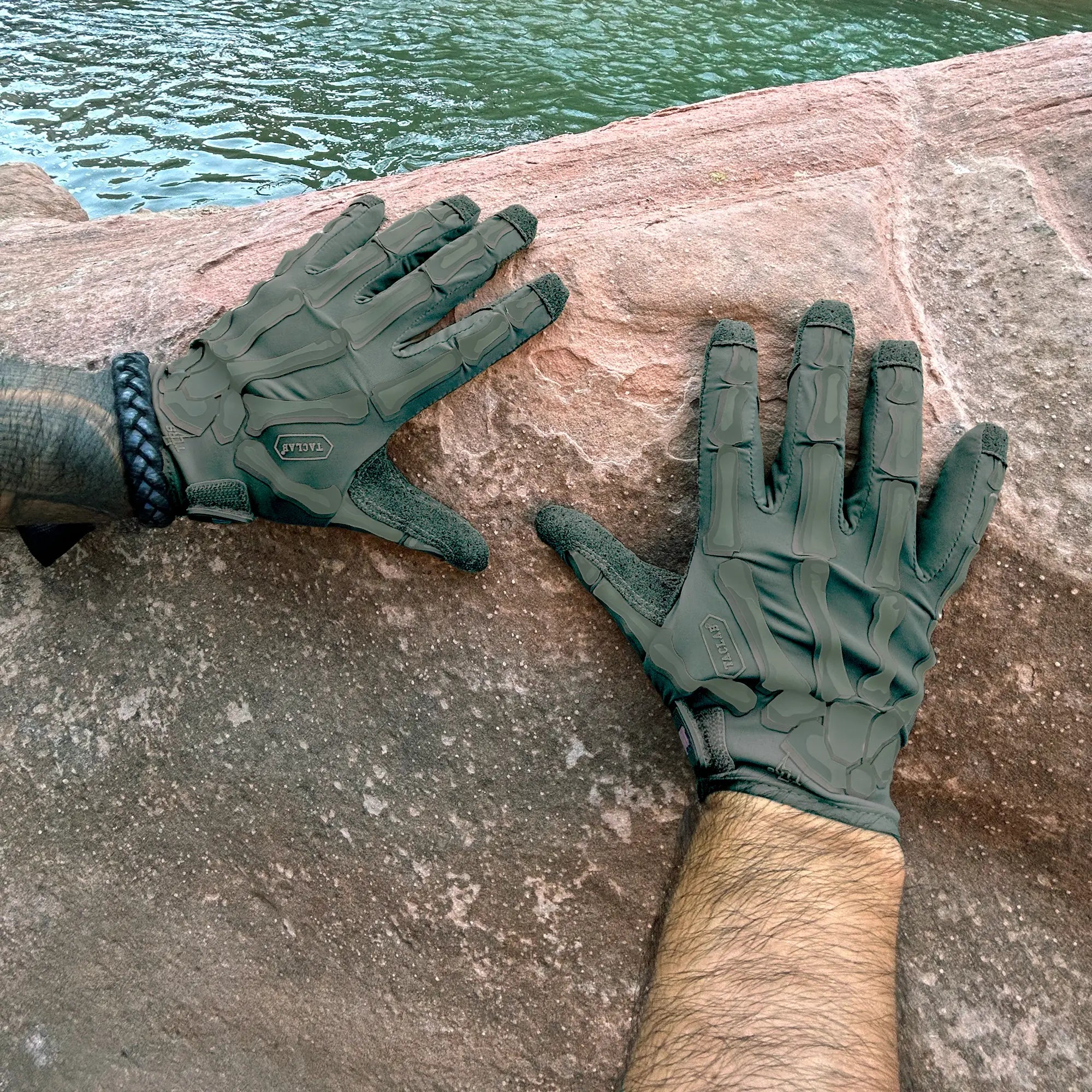 TACLAB Reaper Tactical Skeleton Gloves - Thin and Lightweight for Fishing, Outdoors, Hiking, Camping TACLAB
