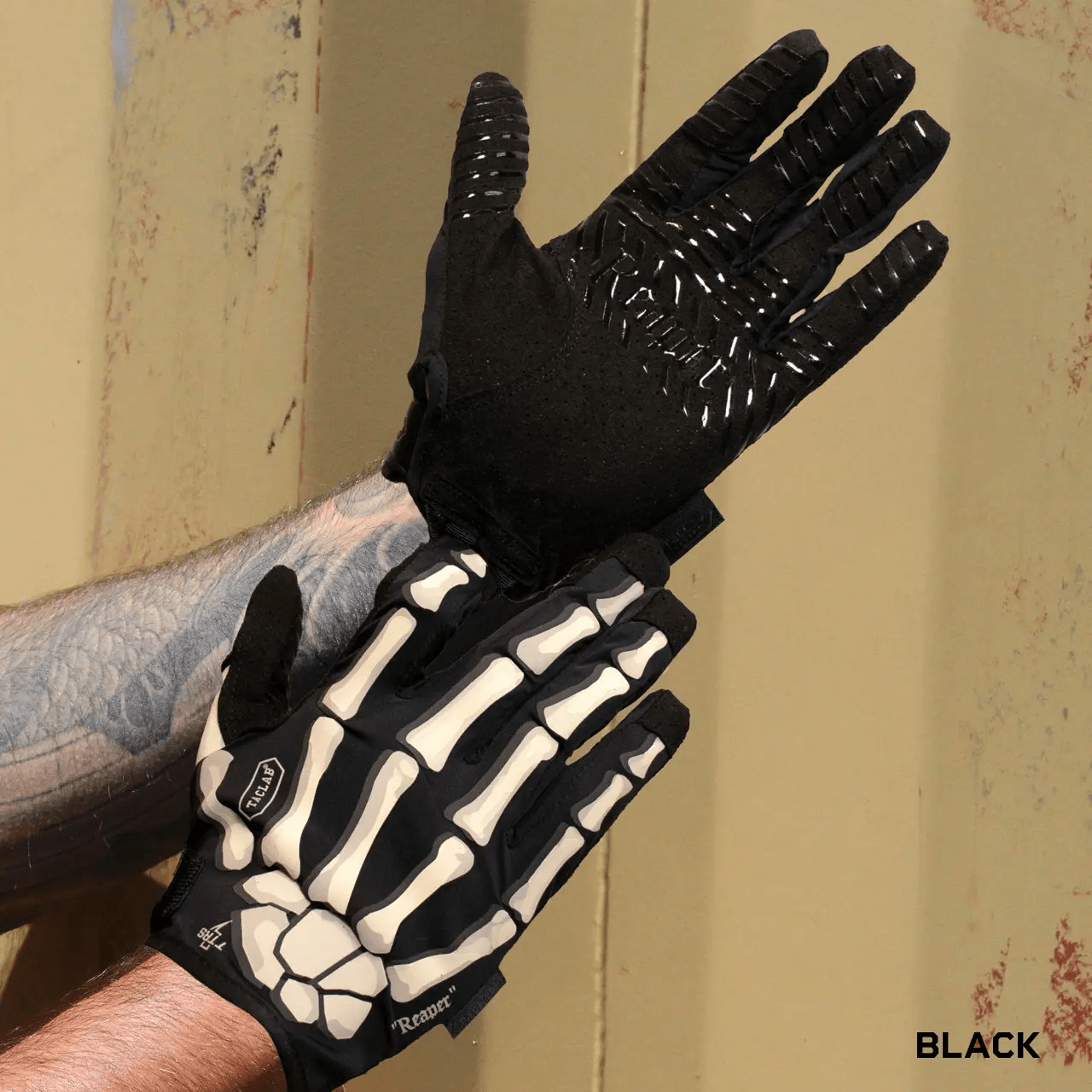 TACLAB Reaper Skeleton Gloves - Thin and Lightweight for Motocross, Dirt Bike, ATV - TACLAB
