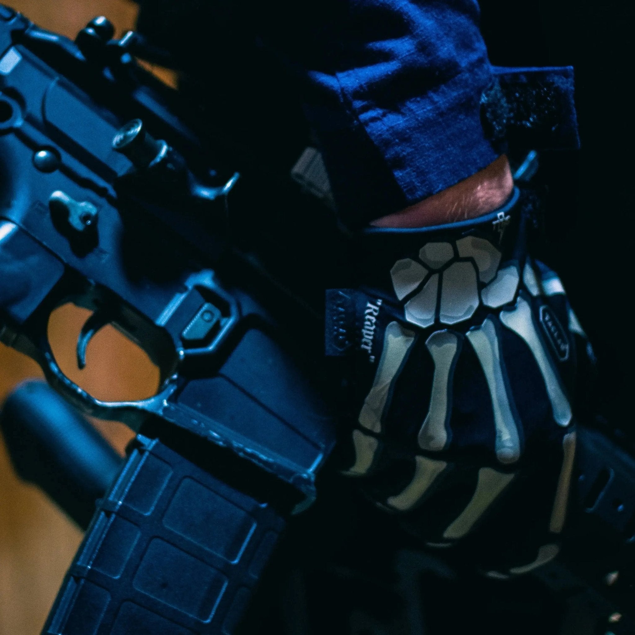 TACLAB Reaper Skeleton Tactical Shooting Gloves - Thin and Lightweight for Military, Police, Range - TACLAB
