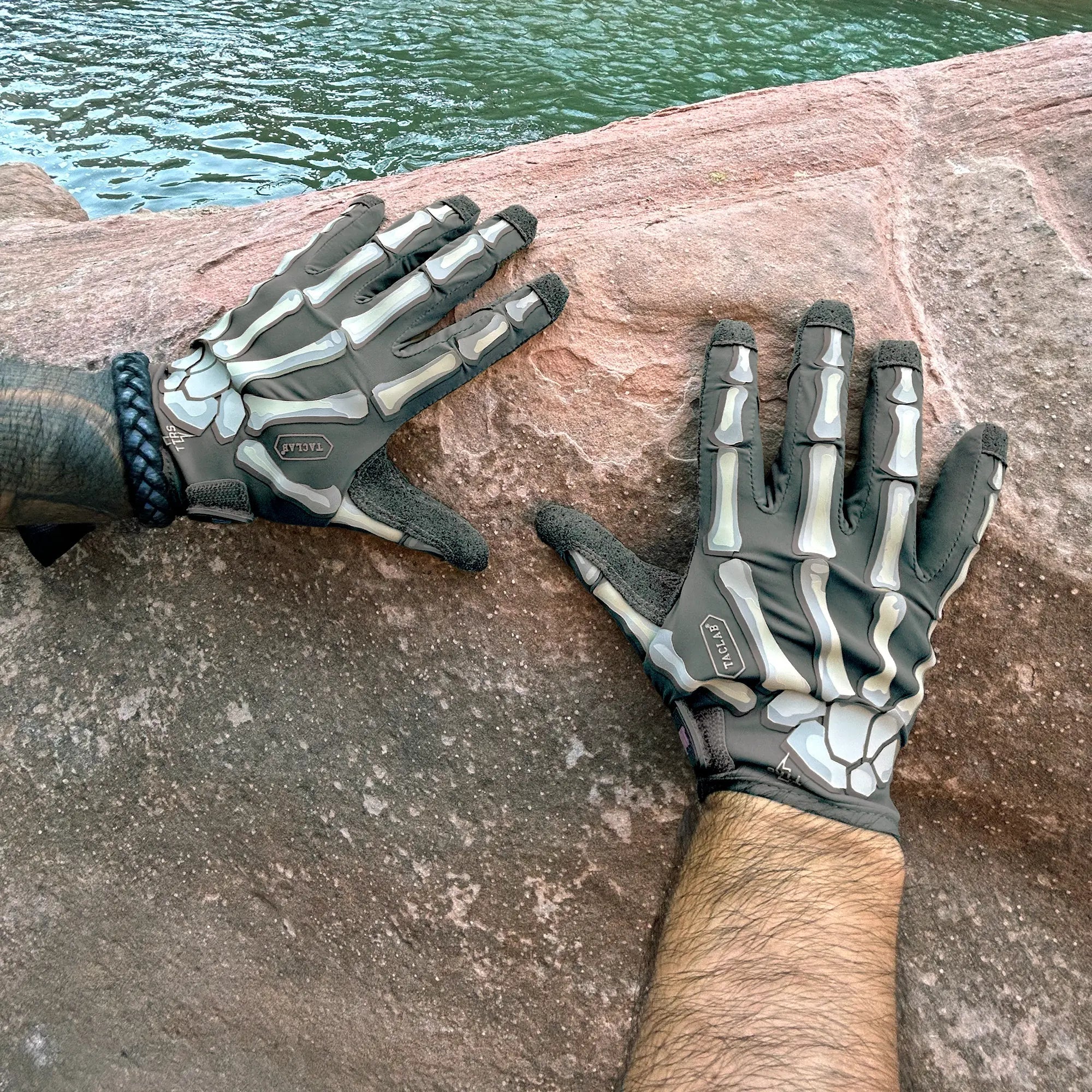 TACLAB Reaper Tactical Skeleton Gloves - Thin and Lightweight for Fishing, Outdoors, Hiking, Camping - TACLAB