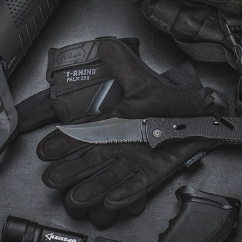 TACLAB T-RHINO D5 Cut Resistant Tactical Military Multi-Use Gloves, Precision Touchscreen Capability For Maintenance, Law Enforcement,Outdoor taclab