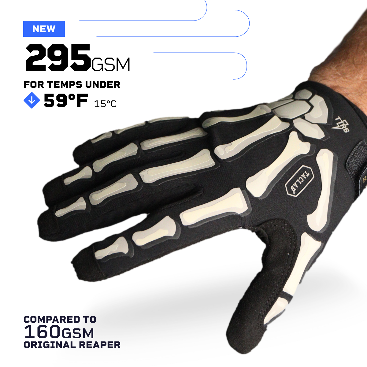 PATROL REAPER Upgraded Warm Tactical Skeleton Shooting Gloves TACLAB