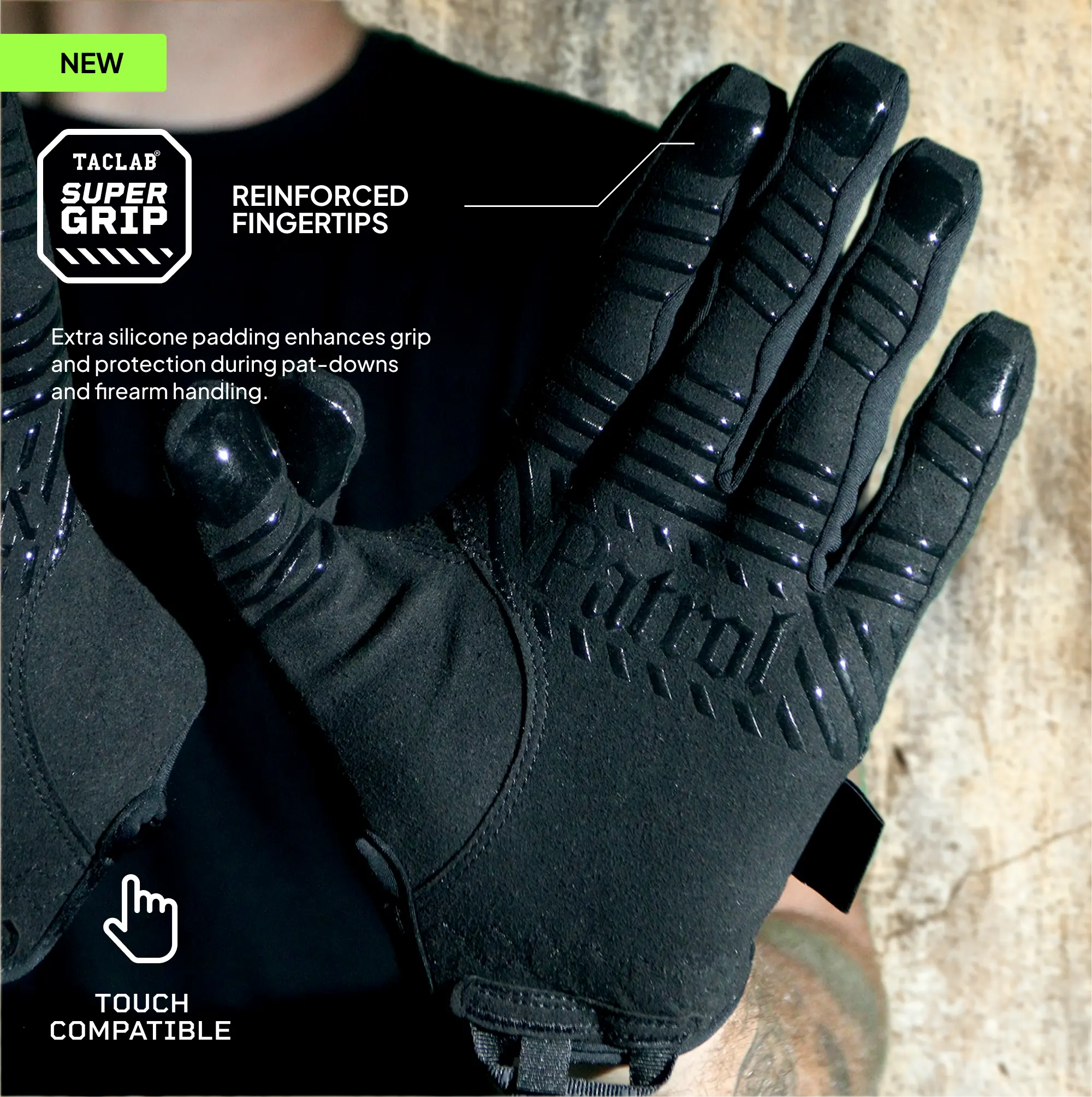PATROL REAPER Upgraded Warm Tactical Skeleton Shooting Gloves TACLAB