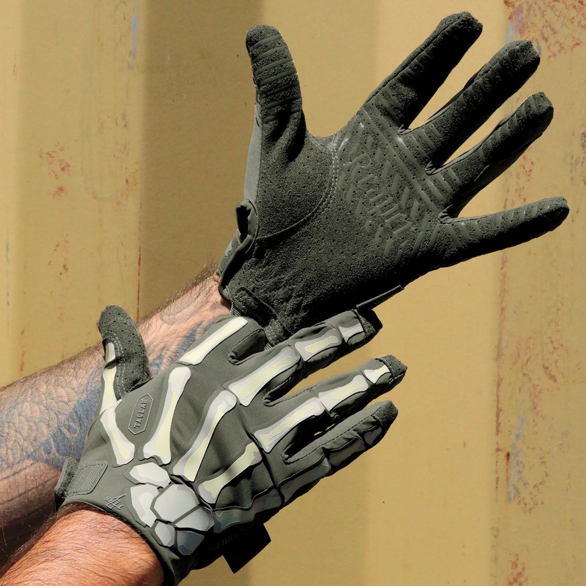 Ghost Green Gloves - REAPER Tactical Skeleton Shooting Gloves - TACLAB