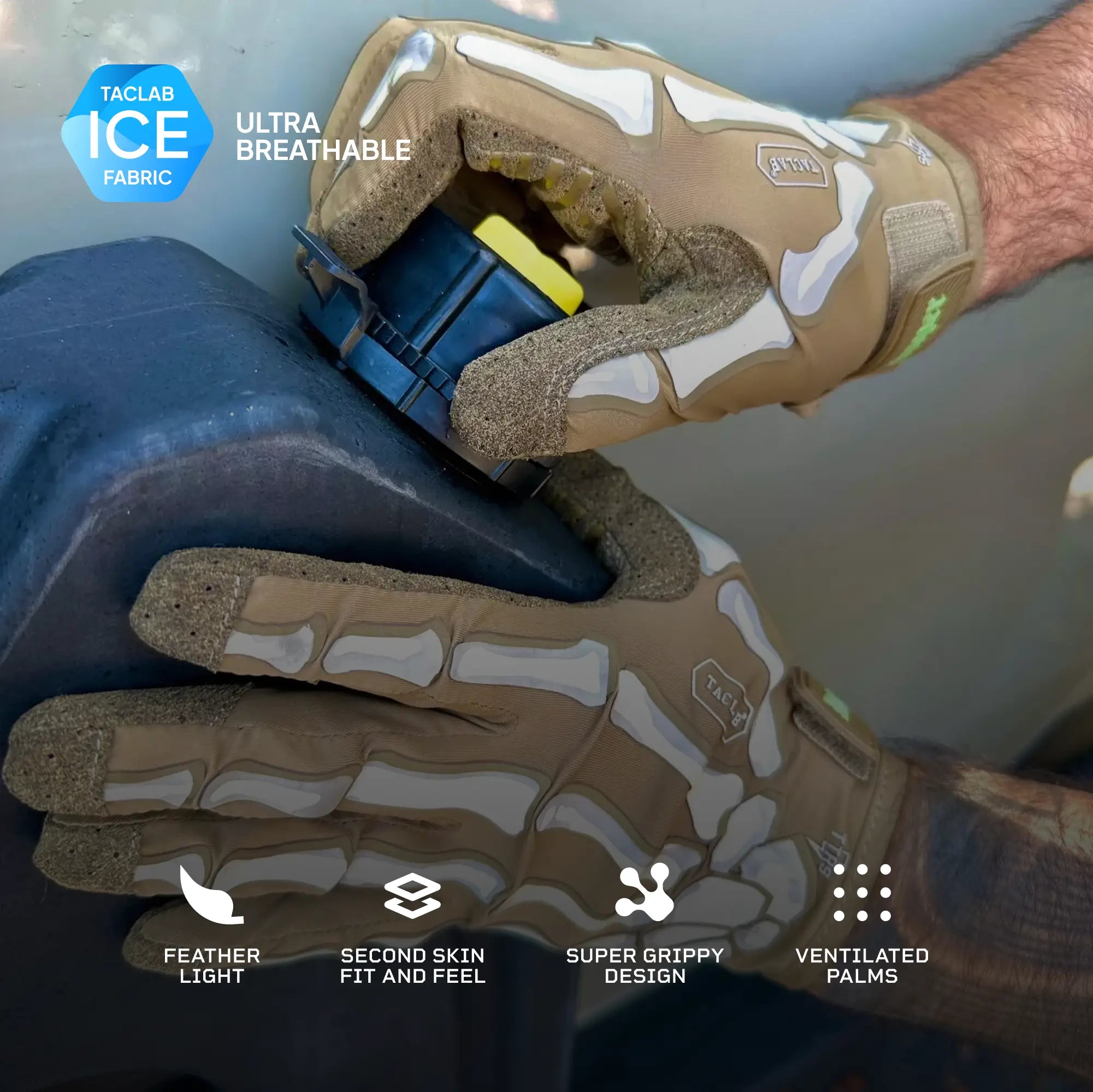 TACLAB REAPER Coyote Tactical Skeleton Gloves TACLAB