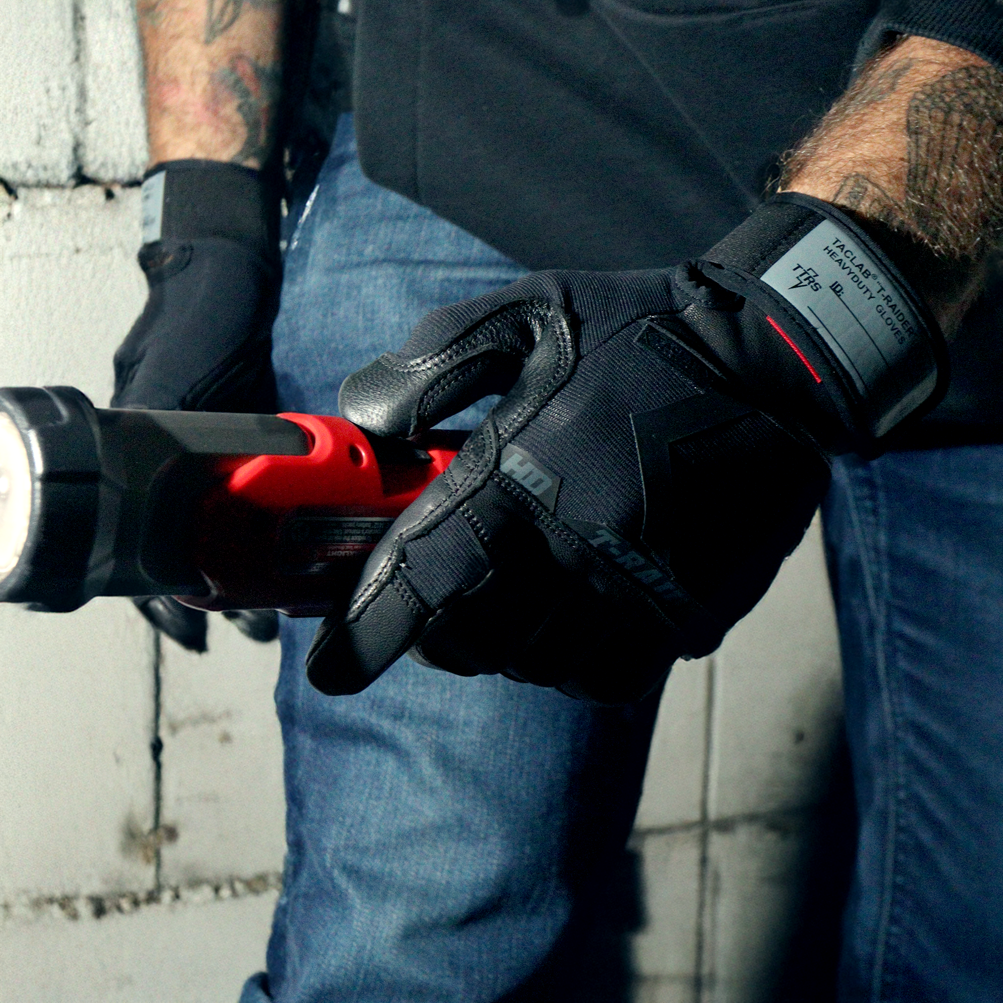 TACLAB Raider Goatskin Leather Gloves – Heavy Duty for Motorcycle, Law Enforcement, First Responders, Military TACLAB