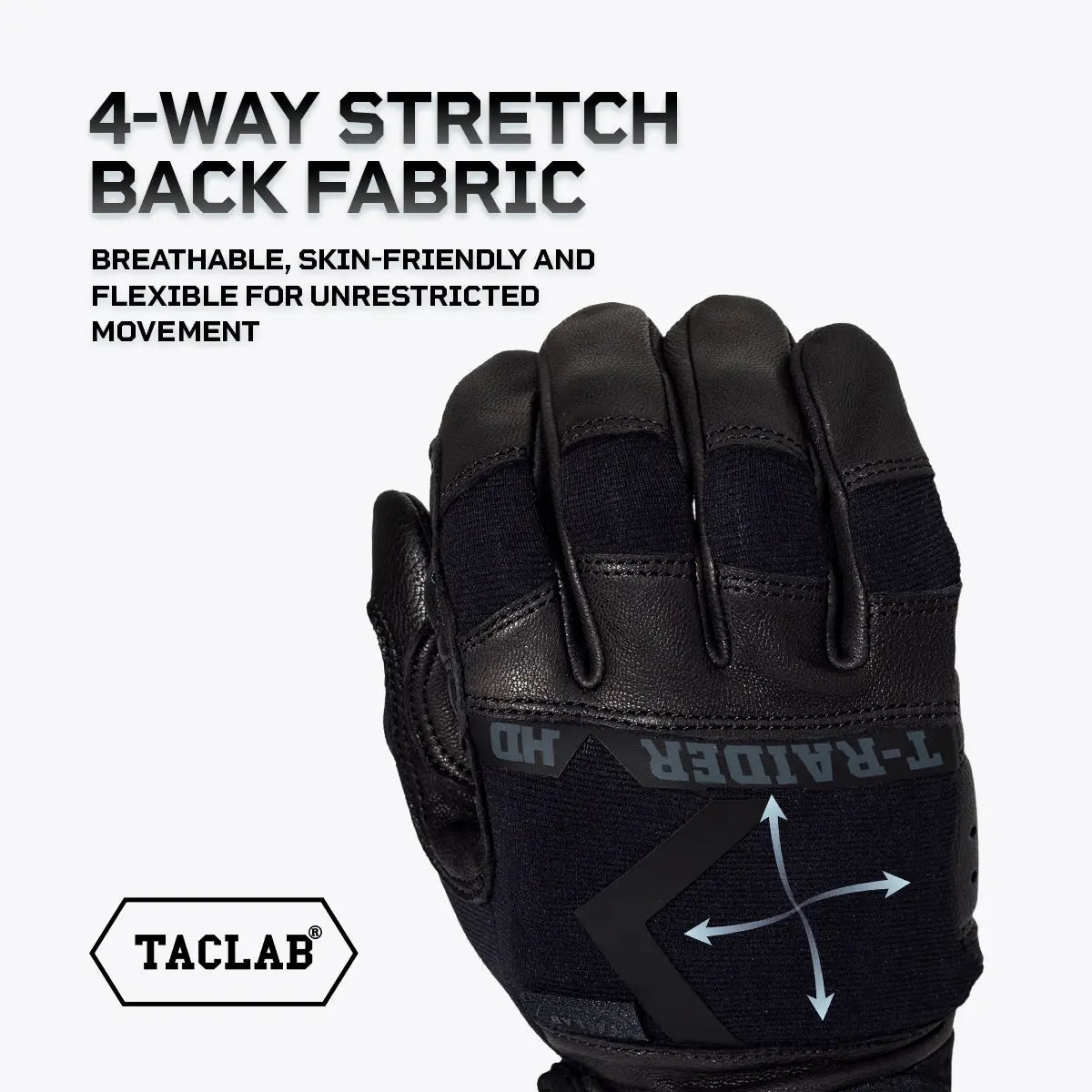 TACLAB Raider Goatskin Leather Gloves - Heavy Duty Motorcycle Gloves