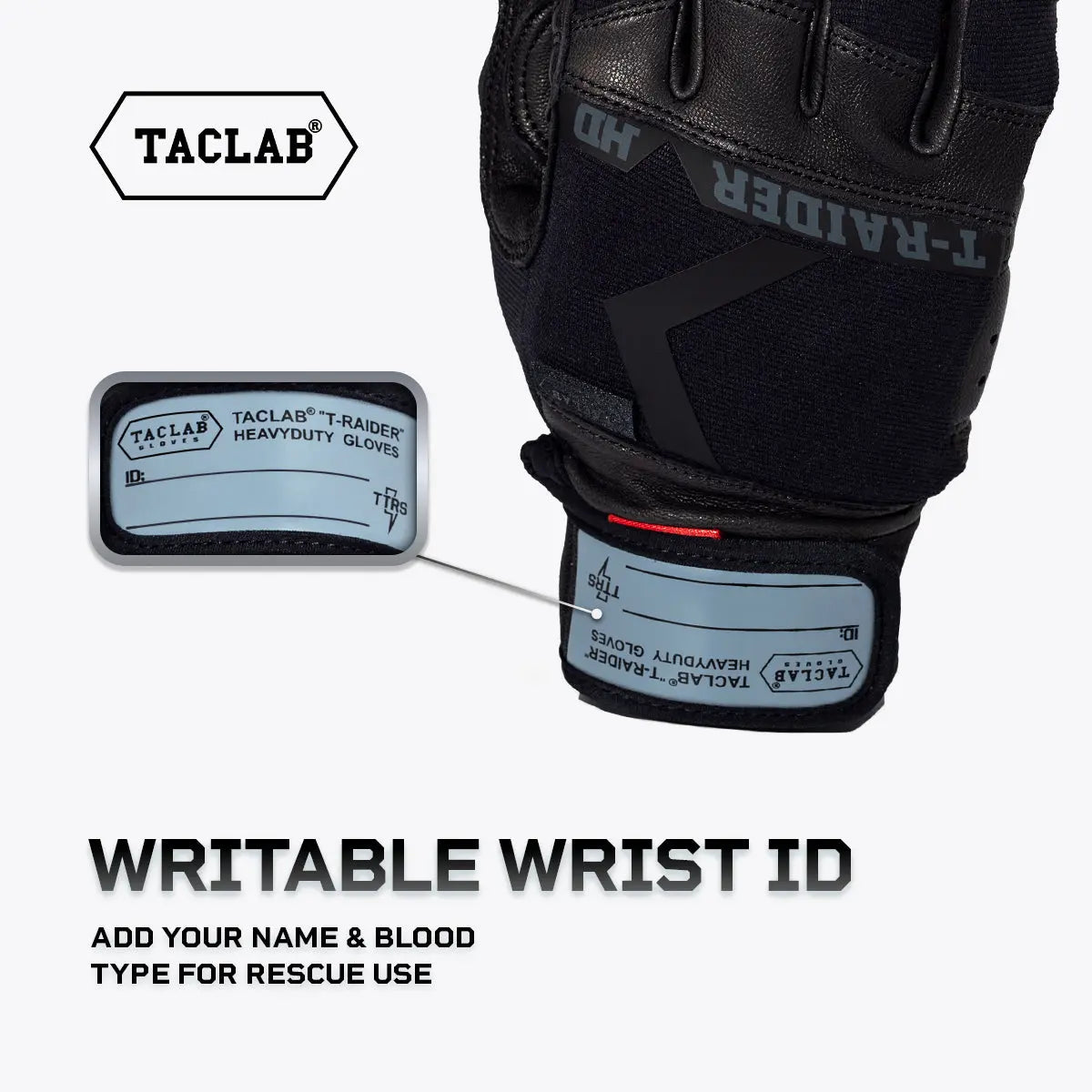 TACLAB Raider Goatskin Leather Gloves - Heavy Duty Motorcycle Gloves