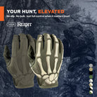 Reaper Skeleton Gloves - Thin and Lightweight for Summer, Airsoft, Paintball, Cycling, Motorcycle, Multipurpose TACLAB