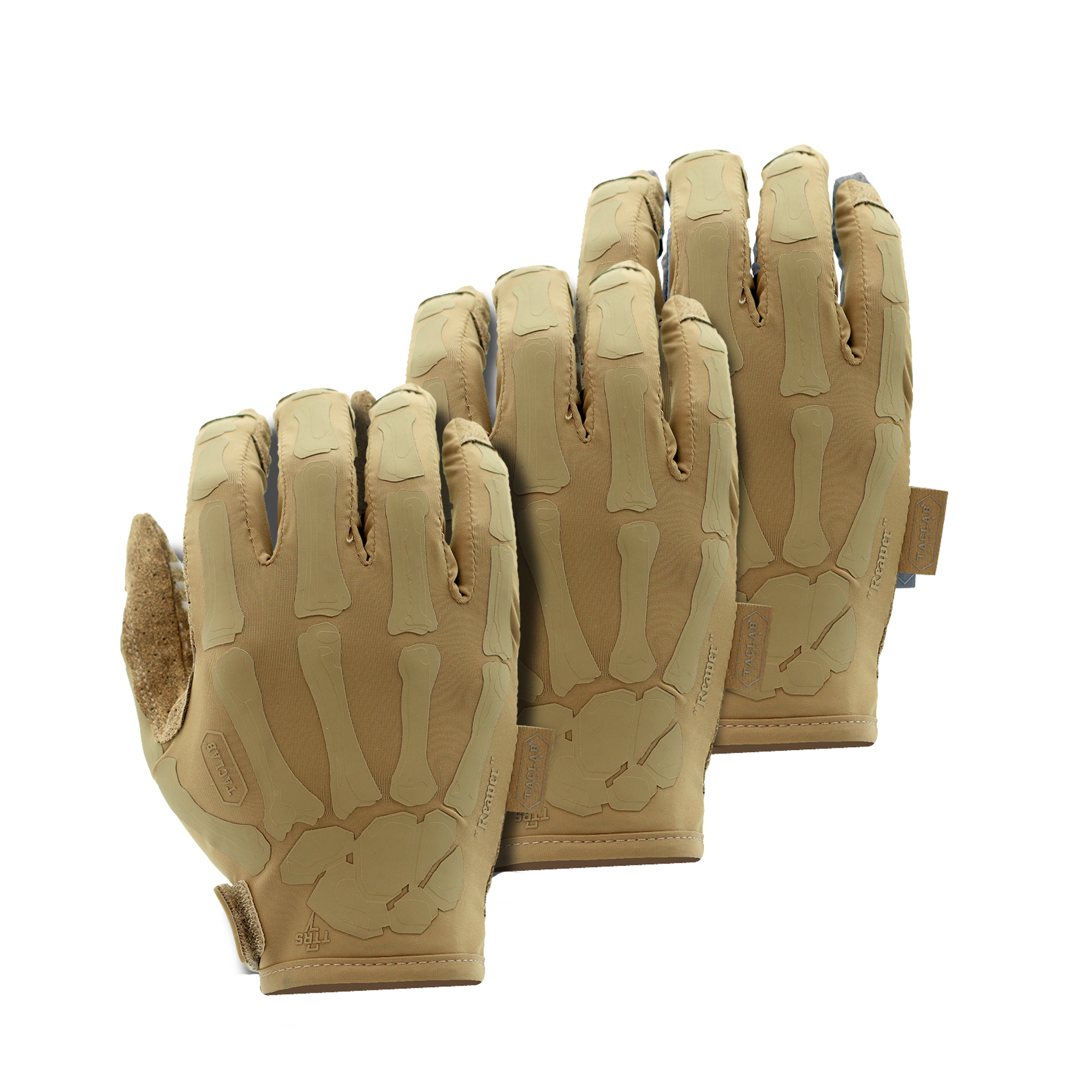 TACLAB Reaper Skeleton Tactical Shooting Gloves Multipacks - Thin and Lightweight for Military, Police, Range TACLAB