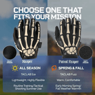 TACLAB Patrol Reaper Warm Tactical Shooting Gloves – Insulated Skeleton Design, Reinforced Grip, Flexible Gloves for Military, Police, Hunting Outdoor - TACLAB