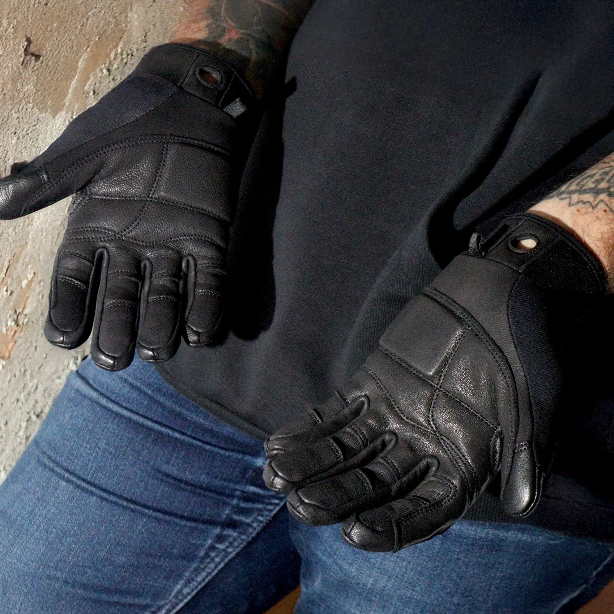 TACLAB Raider Goatskin Leather Gloves – Heavy Duty for Motorcycle, Law Enforcement, First Responders, Military - TACLAB