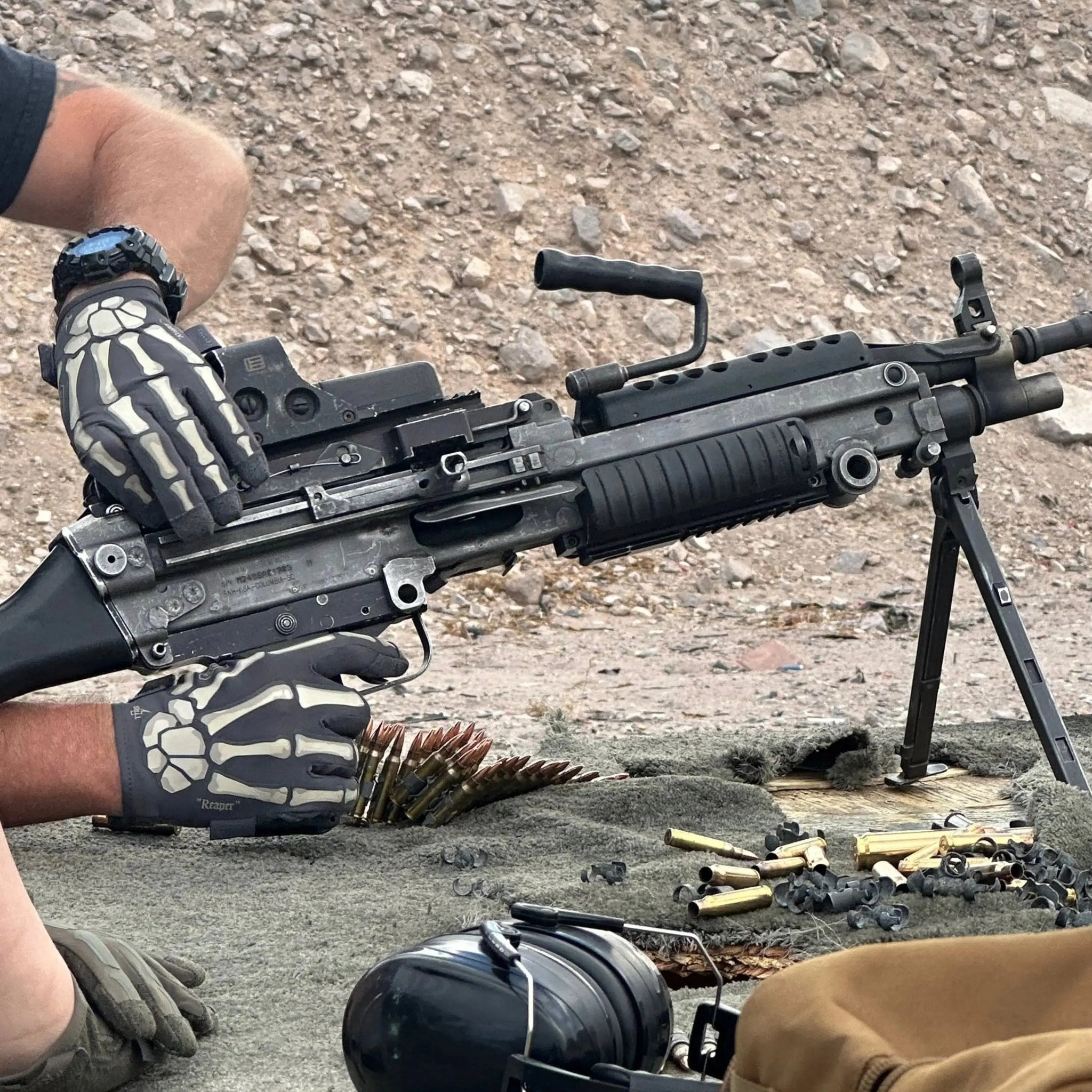 TACLAB Reaper Skeleton Tactical Shooting Gloves - Thin and Lightweight for Military, Police, Range - TACLAB