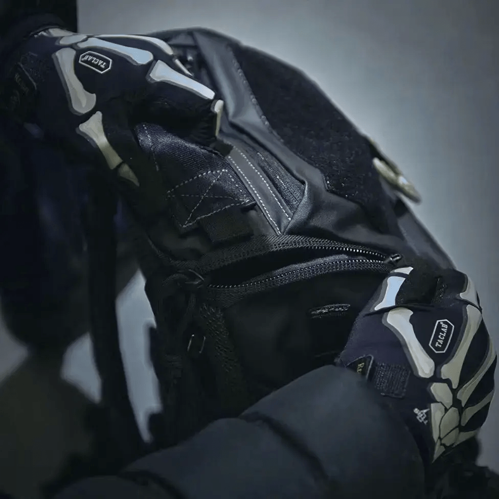 TACLAB Reaper Tactical Skeleton Gloves - Thin and Lightweight for Airsoft, Cosplay, Paintball - TACLAB
