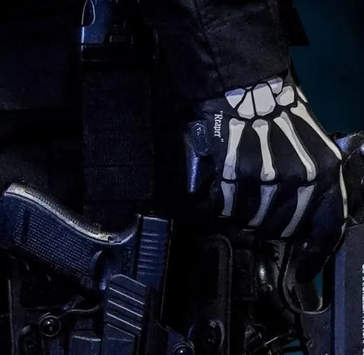 TACLAB Reaper Tactical Skeleton Gloves - Thin and Lightweight for Airsoft, Cosplay, Paintball - TACLAB