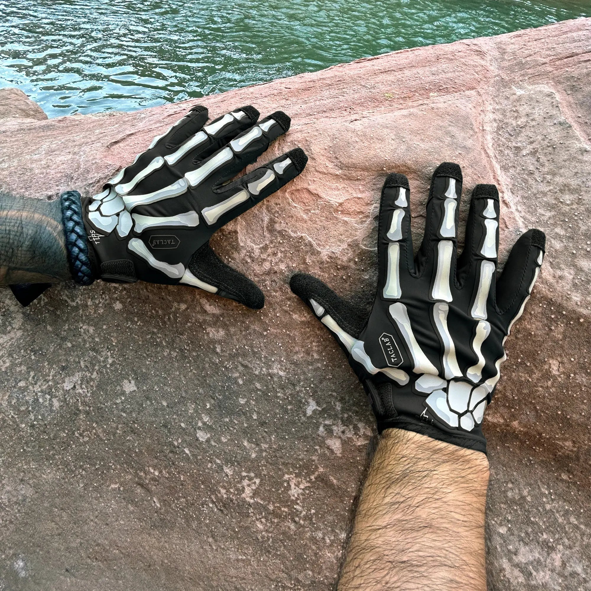TACLAB Reaper Tactical Skeleton Gloves - Thin and Lightweight for Fishing, Outdoors, Hiking, Camping - TACLAB