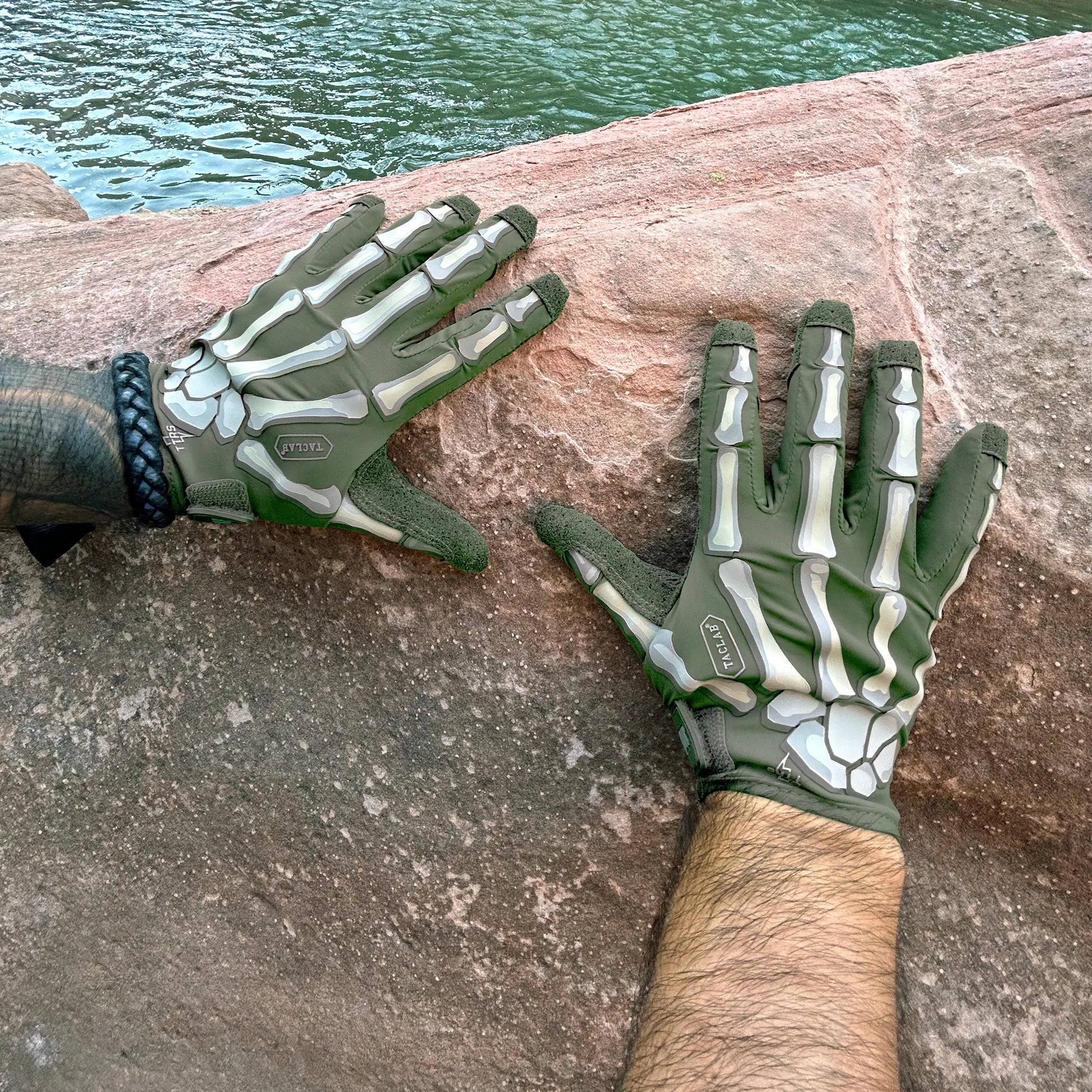 TACLAB Reaper Tactical Skeleton Gloves - Thin and Lightweight for Fishing, Outdoors, Hiking, Camping - TACLAB